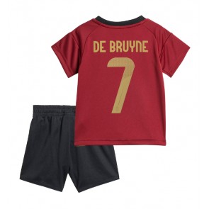 Belgien Kevin De Bruyne #7 Hjemmebanesæt Børn EM 2024 Kort ærmer (+ korte bukser)